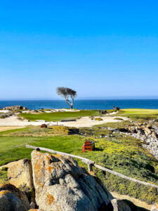 View of a green by the Ocean